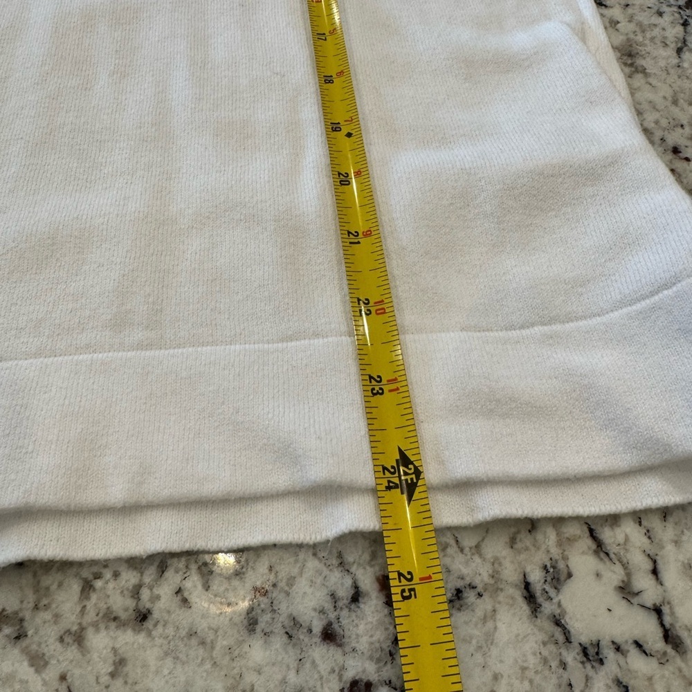 J.Crew LOVE Tennis Sweater Small White Cotton Re-Imagined - Picture 6 of 9
